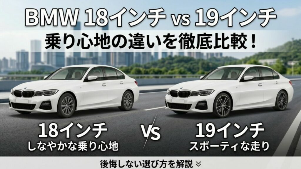 BMWの18インチと19インチの乗り心地の違いとは？後悔しない選び方を 